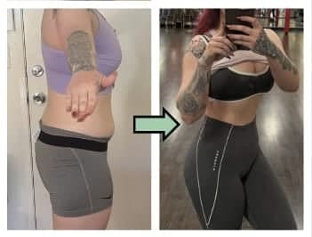Client before and after, 4 months
