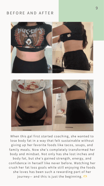 Client before and after transformation