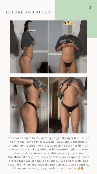 Client before and after transformation