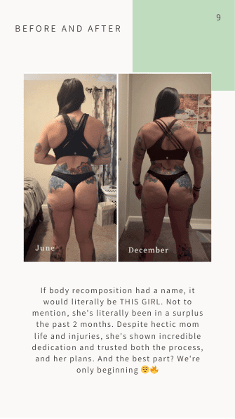 Client before and after transformation
