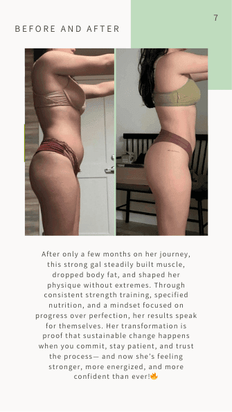 Client before and after transformation