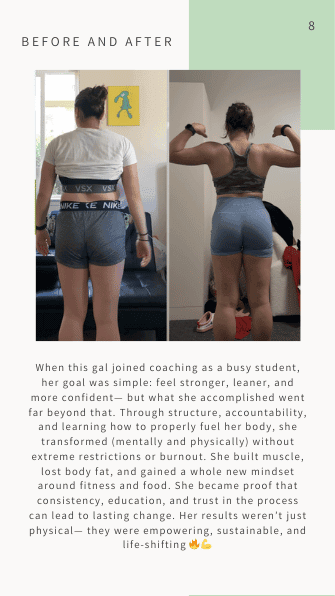 Client before and after transformation